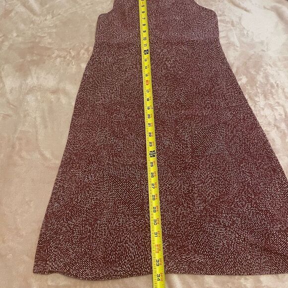Athleta Thera High Neck Burgundy Printed Dress size XS - Picture 5 of 9